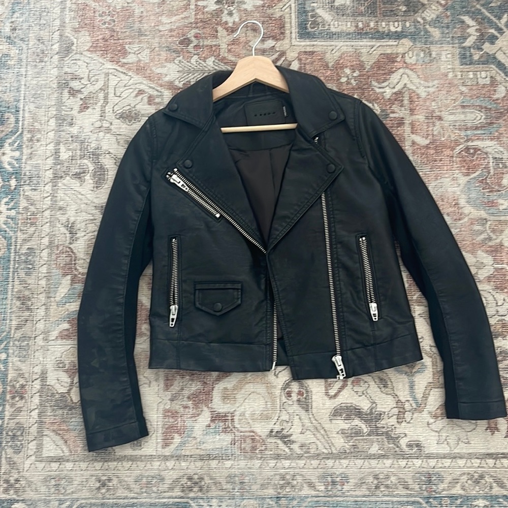 Anthropologie Black Vegan Leather Jacket